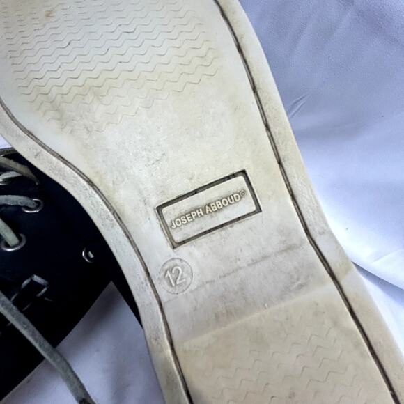 Joseph Abboud Size 12D Boat Shoe Men loafer Black suede leather 13343 - Picture 13 of 13